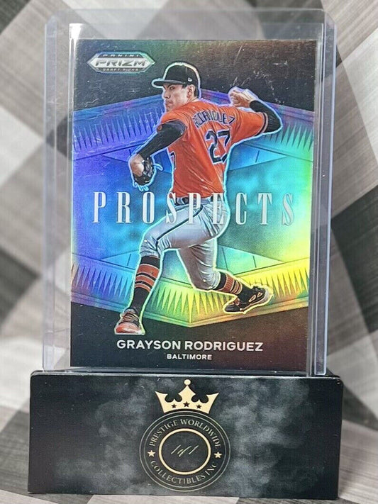 GRAYSON RODRIGUEZ 2021 Prizm Draft Picks SILVER Prospects Insert #P-GR Baltimore