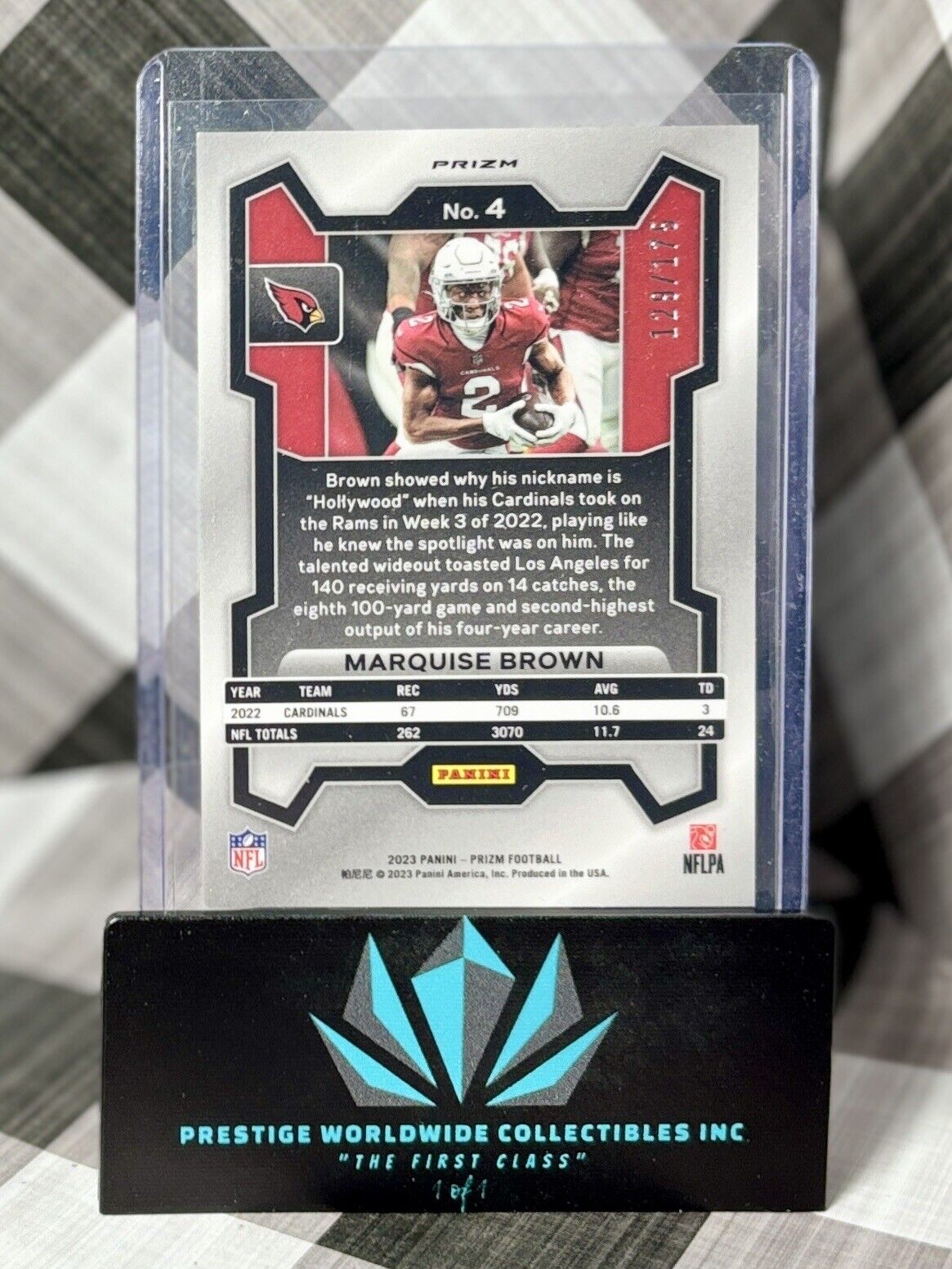 Marquise Brown 2023 Prizm Green Hyper /175 #4 Arizona Cardinals SP