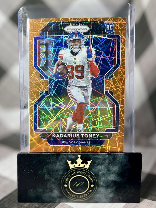 Kadarius Toney 2021 Prizm Orange Lazer Prizm Rookie #342 New York Giants RC