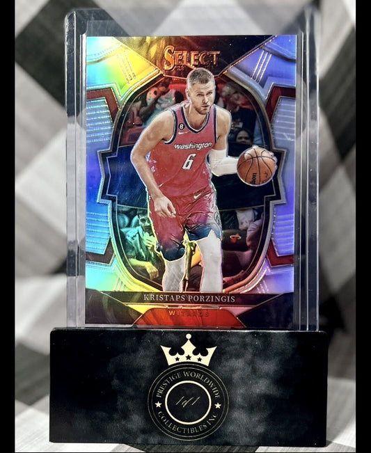 Kristaps Porzingis 2022-23 Panini Select Concourse Silver Prizm #4 WSH Wizards