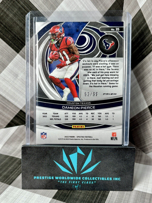 Dameon Pierce 2023 Panini Spectra Celestial /99 #35 Houston Texans
