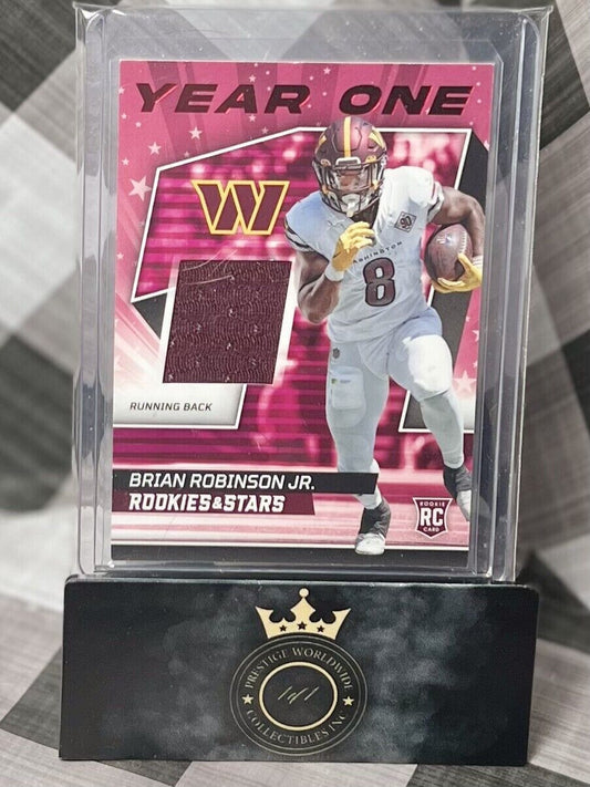 Brian Robinson Jr. 2022 Rookies & Stars Year One Rookie Patch #YO-BR WASH RC