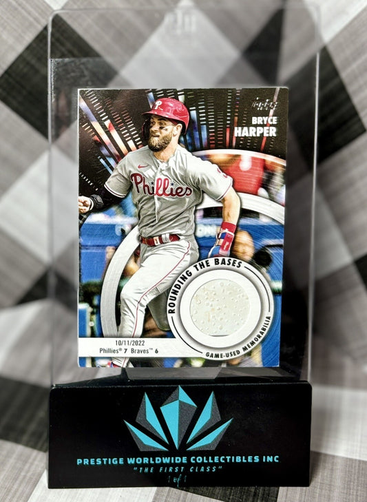 Bryce Harper 2024 Topps Series 2 Rounding the Bases Relic 10/11/22 #RTB-BH PHI