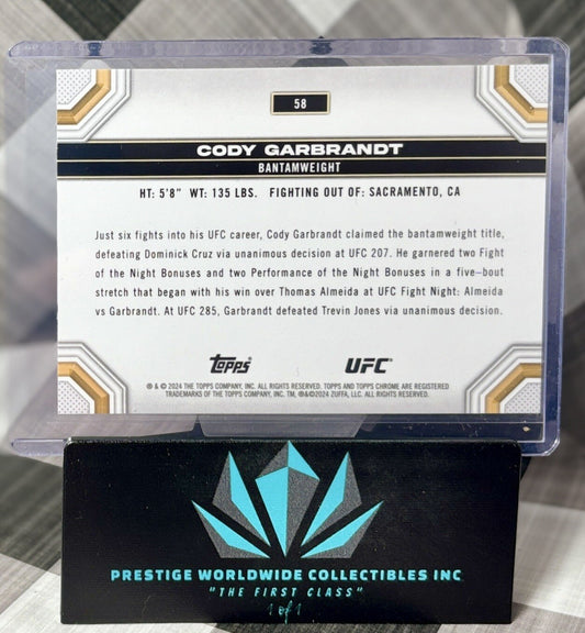 Cody Garbrandt 2024 Topps Chrome UFC Prism Refractor #58