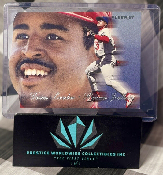 Brian Jordan 1997 Fleer Series 1 Team Leaders Die-Cut #26/28 St. Louis Cardinals