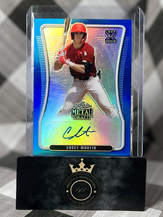 Casey Schmitt 2020 Leaf Metal Draft Blue Auto Rookie /35 #BA-CS1 SF Giants RC