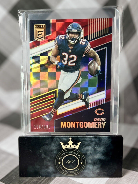 David Montgomery 2022 Donruss Elite Red /399 #70 Chicago Bears / Detroit Lions