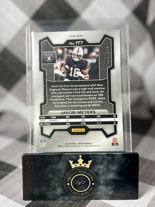 Jakobi Meyers 2023 Panini Prizm Orange Prizm /249 #177 Las Vegas Raiders SP
