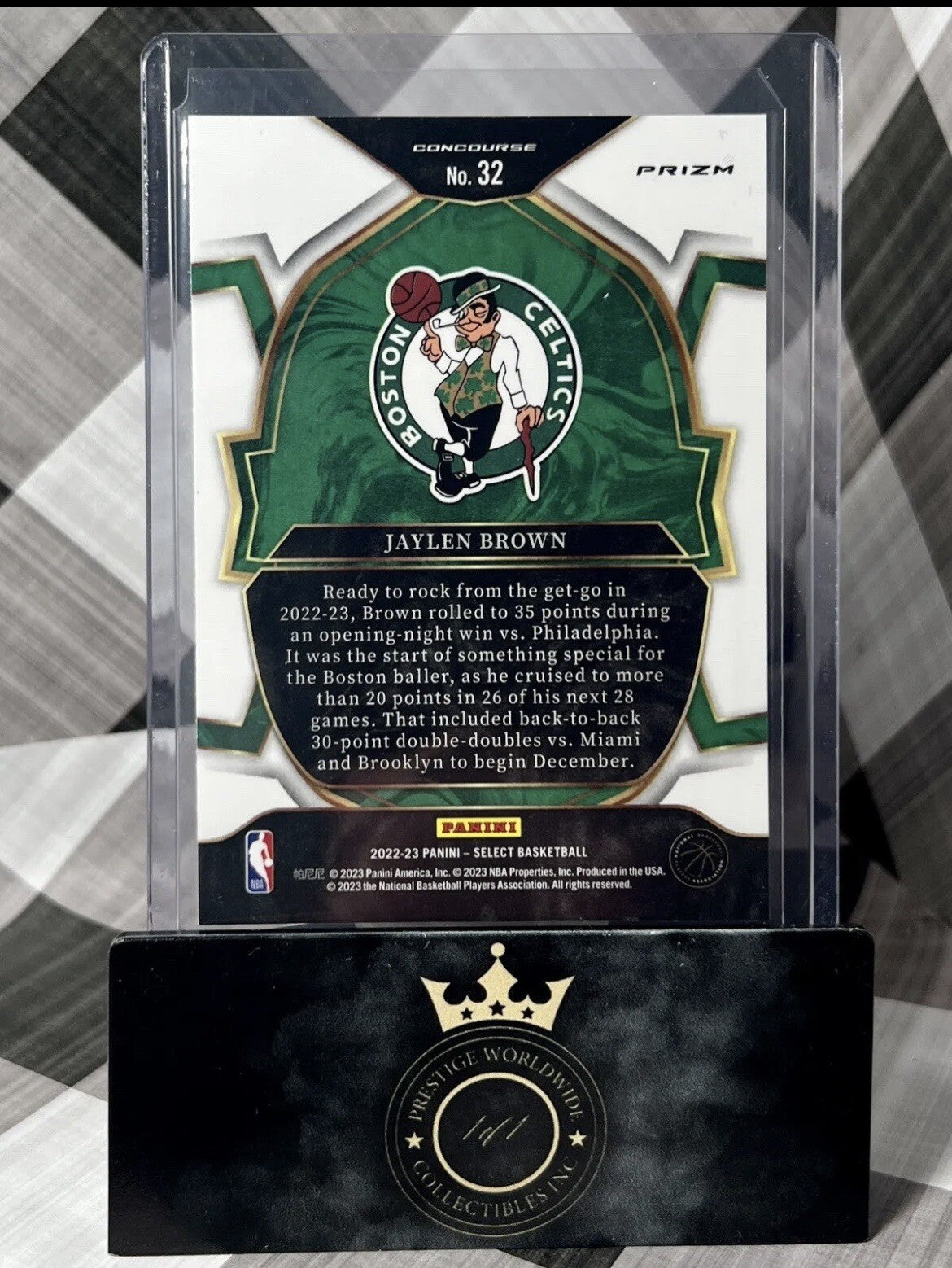 Jaylen Brown 2022-23 Select Concourse Red White & Blue Prizm #32 Celtics