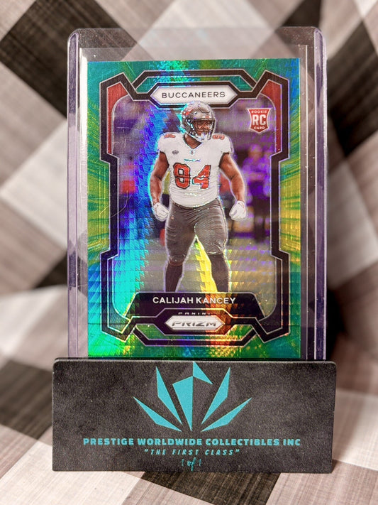 Calijah Kancey 2023 Panini Prizm Green Hyper Rookie /175 #393 TB Buccaneers RC
