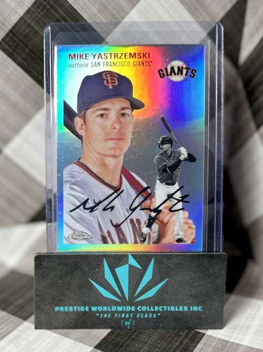 Mike Yastrzemski 2023 Topps Chrome Platinum Refractor #316 San Francisco Giants