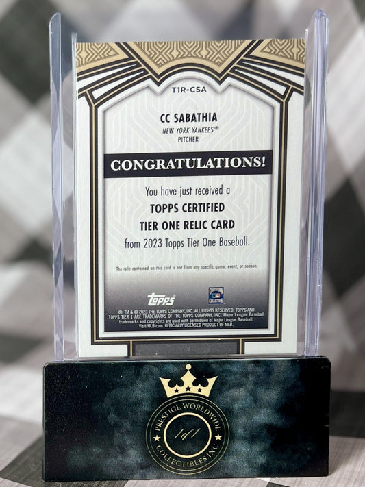 C.C. Sabathia 2023 Topps Tier One Relic Patch /400 #T1R-CSA New York Yankees
