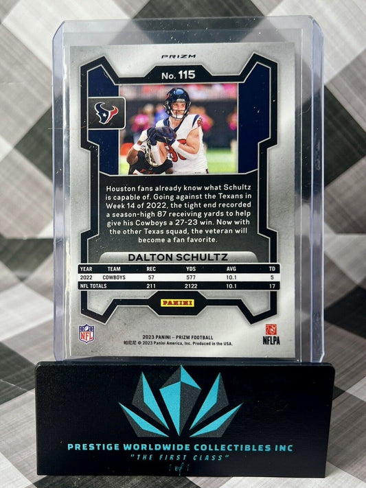 Dalton Schultz 2023 Panini Prizm Pink Prizm #115 Houston Texans Short Print Excl