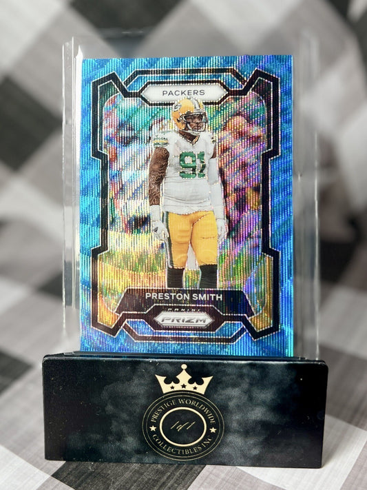 Preston Smith 2023 Panini Prizm Blue Wave Prizm /199 #111 Green Bay Packers SP