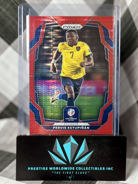 Pervis EstupiÃ±Ã¡n 2023-24 Prizm Copa America Red Pulsar Prizm /125 #74 Brazil