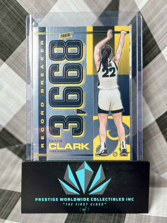 Caitlin Clark 2024 CC Collection Record Breaker Chrome #RB-CC Iowa & Fever