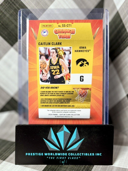 Caitlin Clark 2024 CC Collection Donruss Crunch Time #SS-CT1 Iowa & Fever RC