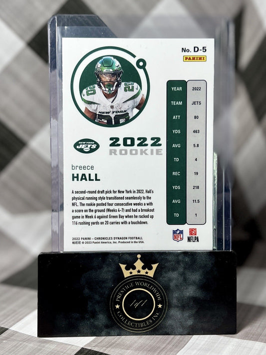 Breece Hall 2022 Panini Chronicles Dynagon Silver Rookie #D-5 - New York Jets RC