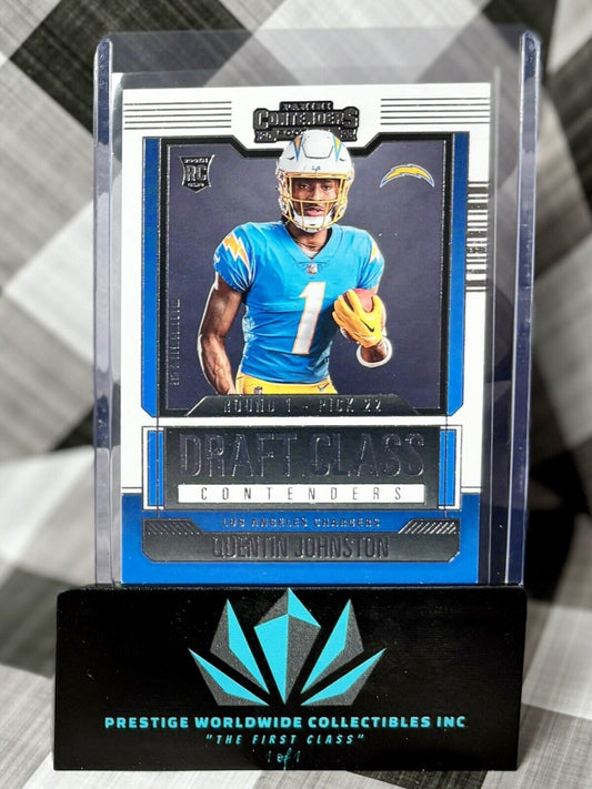 Quentin Johnston 2023 Contenders Draft Class Rookie #18 Los Angeles Chargers RC