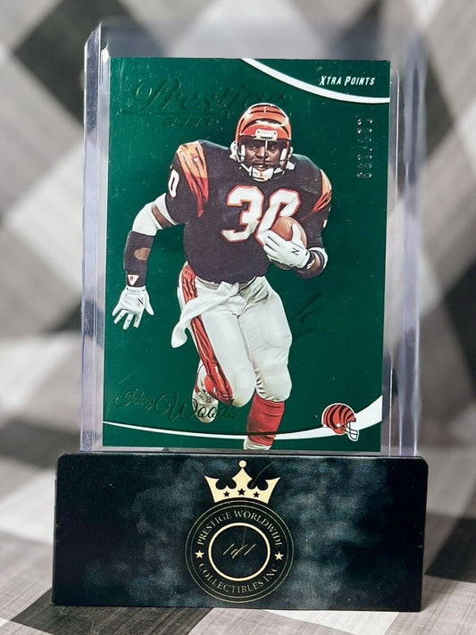 Ickey Woods 2023 Panini Prestige Xtra Points Green /199 #59 Bengals Legend SP