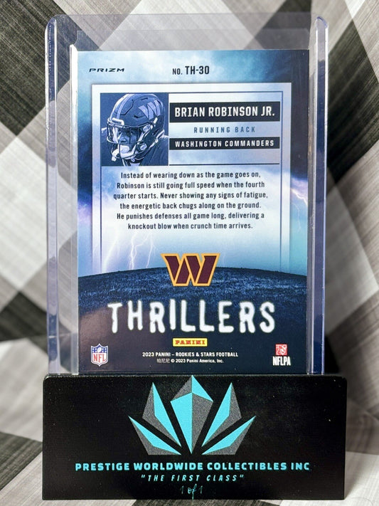 Brian Robinson Jr 2023 Rookies & Stars Thrillers Silver #TH-30 WSH Commanders