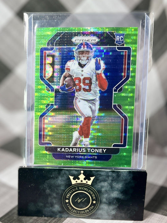 Kadarius Toney 2021 Panini Prizm Neon Green Pulsar Rookie #342 NY Giants RC