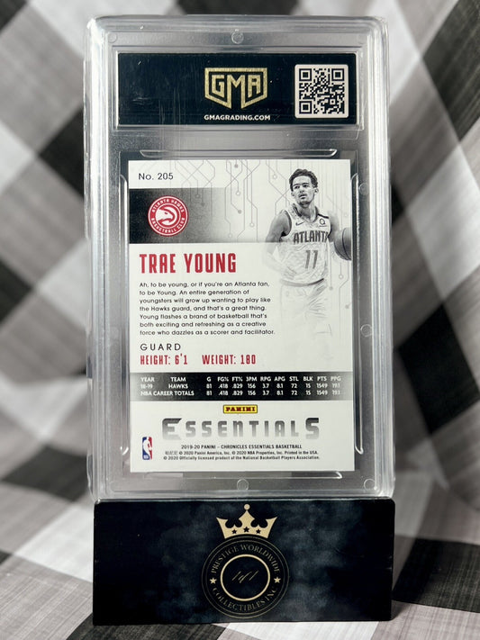 Trae Young 2019-20 Panini Chronicles Essentials  GMA 10 #205 ATL Hawks GEM MT