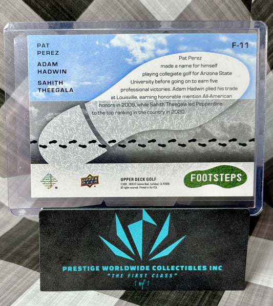 Max Perez Adam Hadwin Sahith Theegala 2024 Upper Deck Golf Footsteps #F-11 PGA