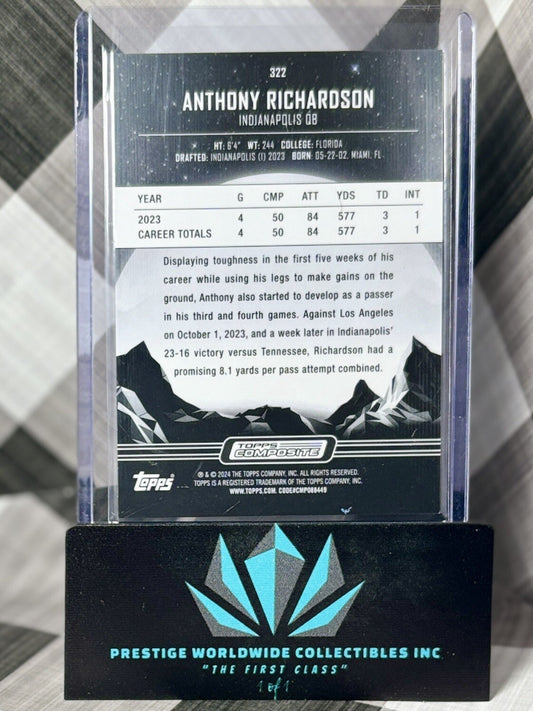 Anthony Richardson 2023 Topps Composite Midnight Rookie #322 Indianapolis Colts