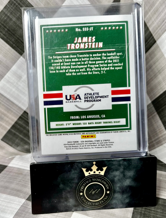 James Tronstein 2022 USA Baseball RPA /399 #SSS-JT