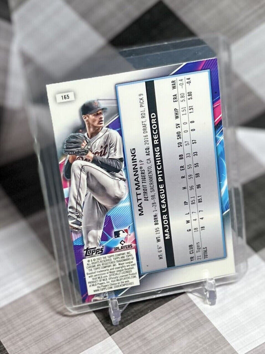 MATT MANNING 2022 TOPPS COSMIC CHROME ROOKIE NUCLEUS REFRACTOR #165 - TIGERS RC