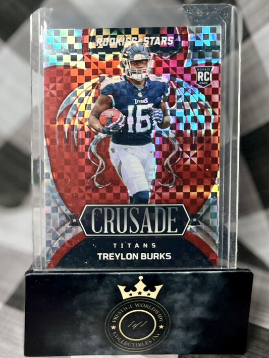 TREYLON BURKS 2022 Rookies & Stars CRUSADE Red Plaid Rookie #CR-19 TEN Titans RC