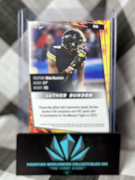 Luther Burden 2024 Leaf Football Red Base #33 Missouri Tigers Prospect
