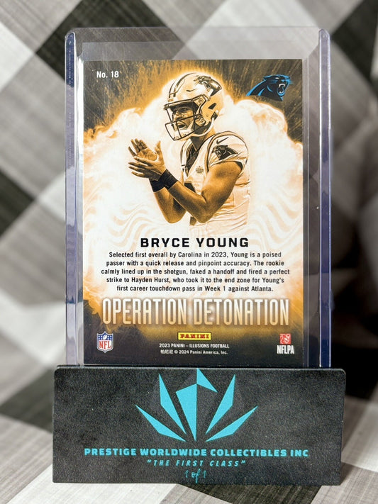 Bryce Young 2023 Illusions Operation Detonation Rookie #18 Carolina Panthers RC