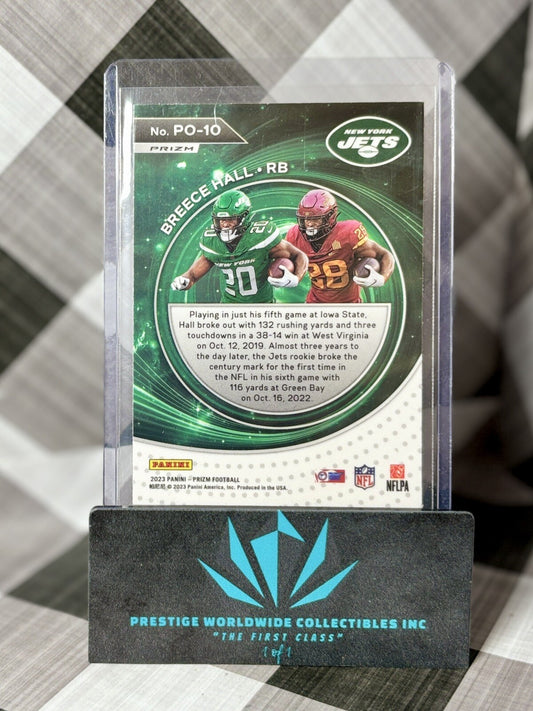 Breece Hall 2023 Panini Prizm Portals Silver Holo #P-10 New York Jets