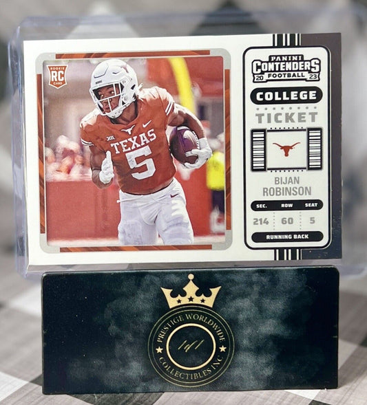 Bijan Robinson 2023 Chronicles Contenders Rookie College Ticket #7 Atlanta RC