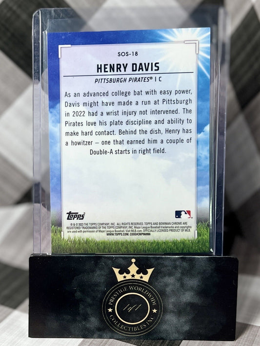 Henry Davis 2023 Bowman Chrome Sights on September Purple Refr. /250 #SOS-18 PIT