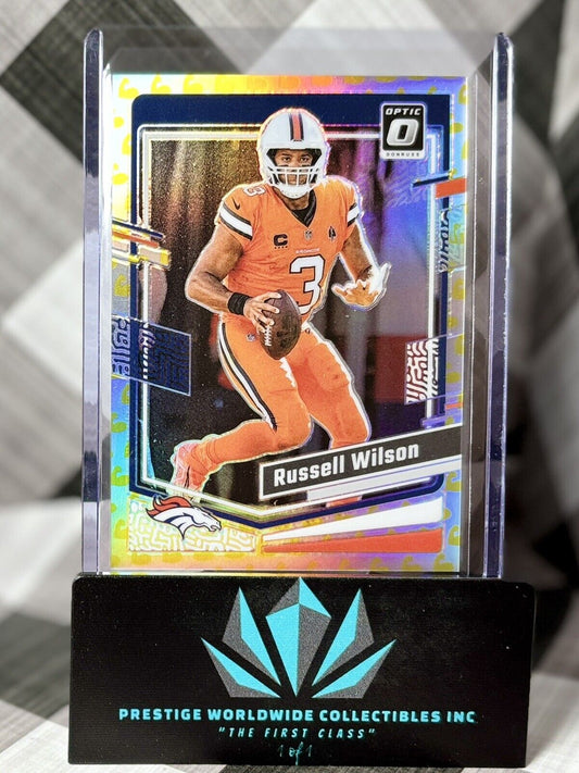 Russell Wilson 2023 Donruss Optic Flex /149 #57 Broncos & Steelers