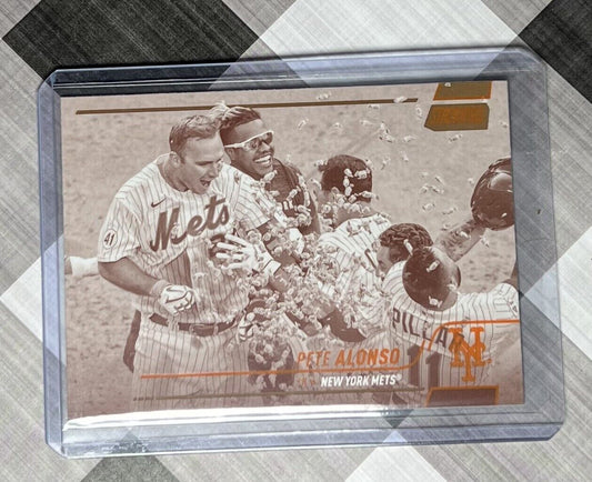 Pete Alonso 2022 Topps Stadium Club #216 New York Mets SEPIA PARALLEL ⚾️🔥⚾️