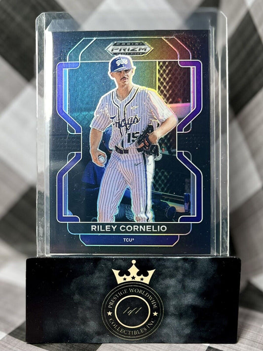 Riley Cornelio 2022 Panini Prizm Draft Picks Prizm Black #PDP201 TCU & Nationals