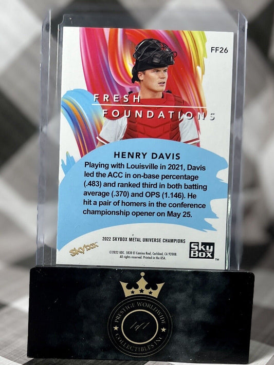 Henry Davis 2022 Skybox Metal Universe Champions Fresh Foundations Aqua FF26 PIT