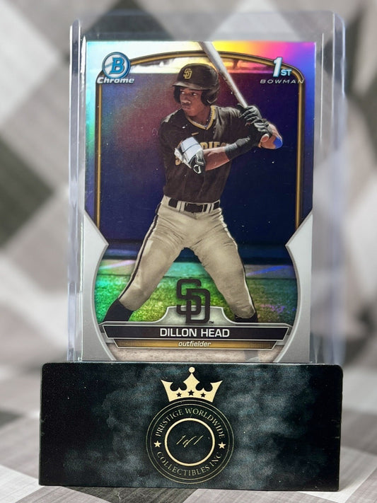 Dillon Head 2023 Bowman Draft Chrome 1st Refractor #BDC-7 San Diego Padres