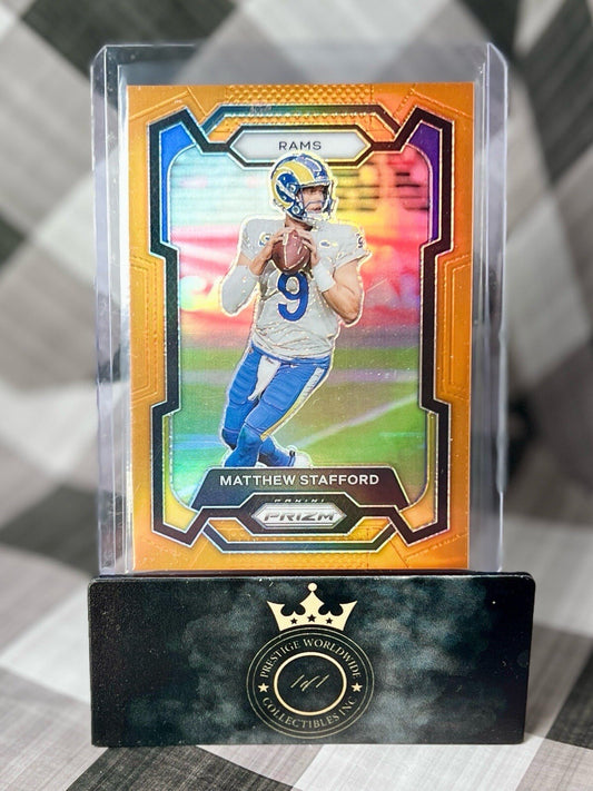 Matthew Stafford 2023 Panini Prizm Orange Prizm /249 #169 Los Angeles Rams SP