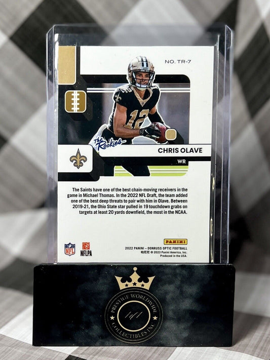 Chris Olave 2022 Panini Donruss Optic The Rookies Insert #TR-7 NO Saints RC
