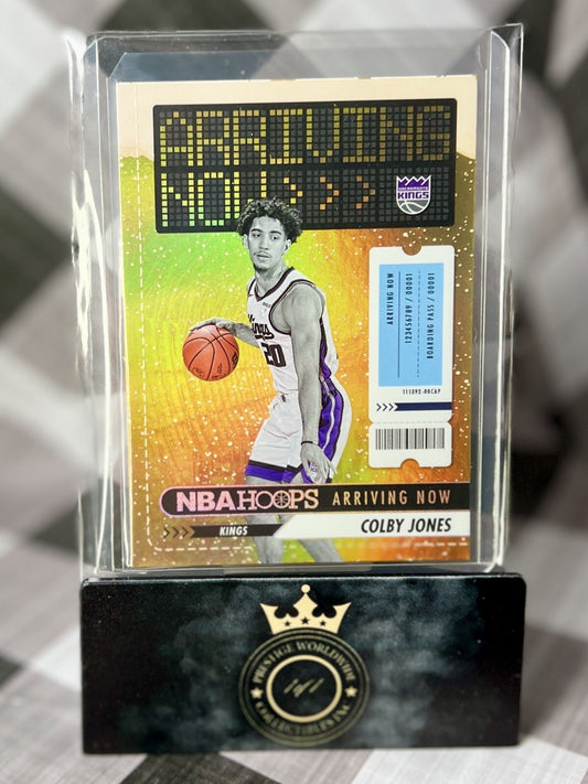 Colby Jones 2023-24 NBA Hoops Arriving Now Winter Holo Rookie #8 Sac Kings RC