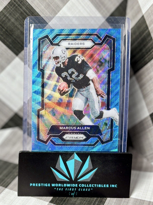 Marcus Allen 2023 Panini Prizm Blue Wave Prizm /199 #179 Oakland Raiders HoF