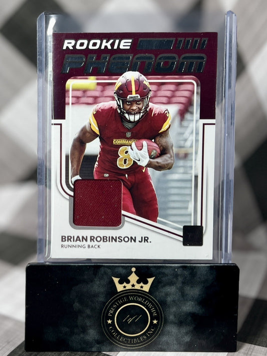Brian Robinson Jr. 2022 Panini Donruss Rookie Phenom Relic #RPJ-26 Commanders RC