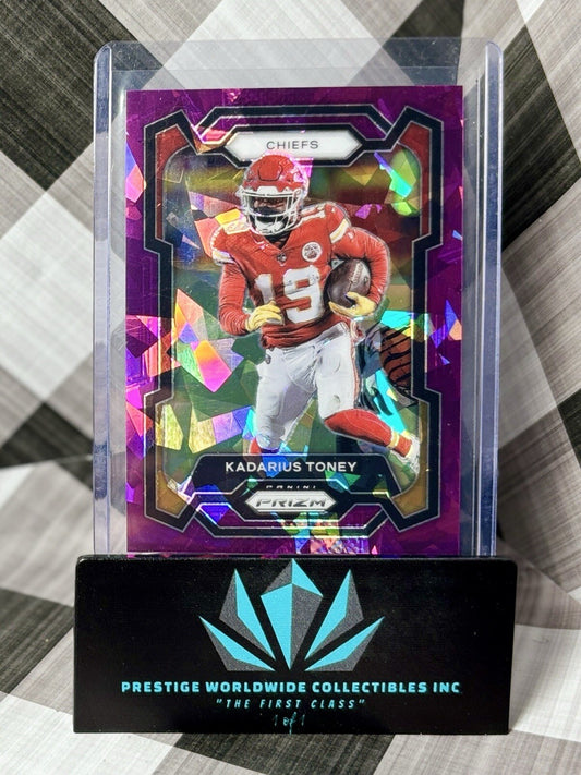 Kadarius Toney 2023 Prizm Purple Cracked Ice /225 #145 Kansas City Chiefs SP