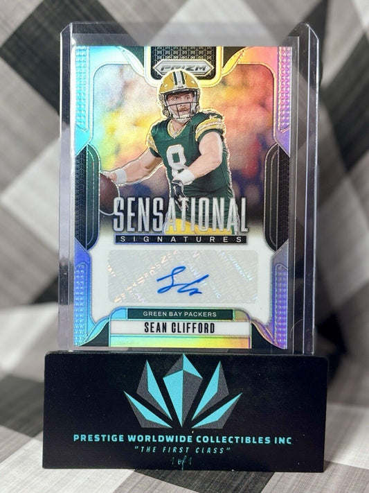 Sean Clifford 2024 Prizm Sensational Signatures Auto /149 #SS-SCD GB Packers