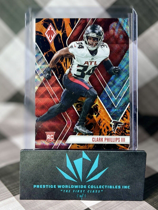 Clark Phillips III 2023 Panini Phoenix Lava Holo Rookie /175 #199 ATL Falcons RC